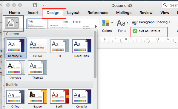 what is a theme in office 2011 for mac
